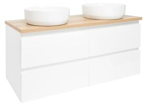 Koupelnová skříňka s umyvadlem SAT B-Way 119x50x45 cm bílá lesk BWAY2120WDOAKU2