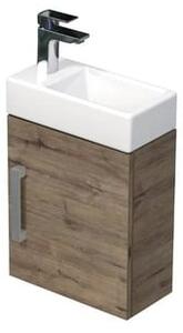 Koupelnová skříňka s umyvadlem SAT Cube Way 40x47,5x20 cm dub Wellington mat CUBE320401DDW