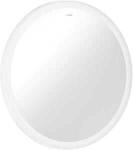 Hansgrohe Xarita Lite S - Kulaté zrcadlo s LED osvětlením po obvodu ⌀ 700 mm s nástěnným vypínačem, bílá matná 54966700