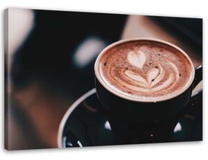 Obraz na plátně Šálek kávy Latte - 100x70 cm