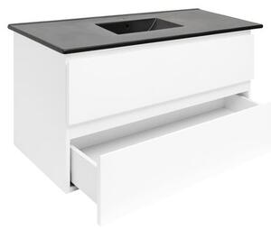 Koupelnová skříňka s umyvadlem SAT B-Way 99x50x45 cm bílá lesk BWAY2100WU4B