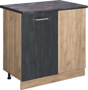 Rohová skříňka Vicco R-Line Černý beton 86 cm , PD Antracit, Model 49259