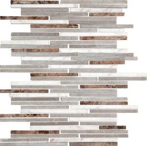 Kamenná mozaika Premium Mosaic Stone šedá 25x30 cm mat STMOS7140MIX1