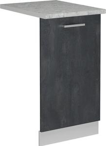 Čelní panel myčky Vicco R-Line Černý beton 45 cm s pracovní deskou, Model 55087