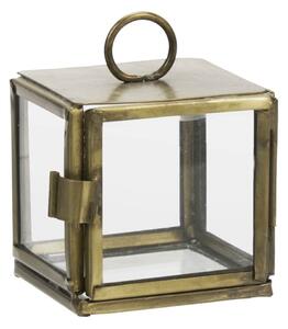 Skleněná mini krabička Clear/Antique Brass