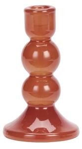 Skleněný svícen Red 15 cm