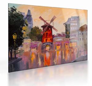 Skleněný obraz - Moulin rouge, Paříž, Francie (70x50 cm)