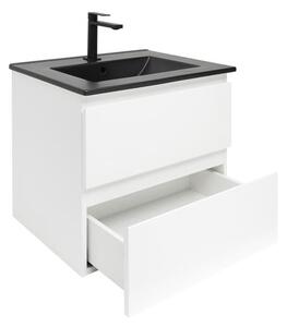 Koupelnová skříňka s umyvadlem SAT B-Way 59x50x45 cm bílá lesk BWAY260WU4B2B