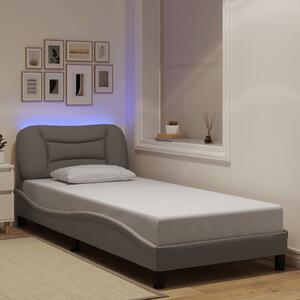 Rám postele s LED bez matrace Hvar Taupe 90x190 cm Látka 3213673