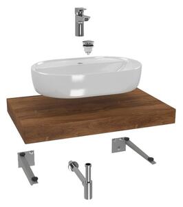 Koupelnová sestava Siko s deskou pod umyvadlo Dolce 80x8x50 cm dub charleston KSETDO4