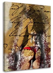 Obraz na plátně Retro žena v bikinách - 70x100 cm