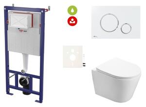 Cenově zvýhodněný závěsný WC set SAT do lehkých stěn / předstěnová montáž + WC SAT Infinitio SIKOSSIN70KECO