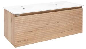 Koupelnová skříňka s umyvadlem Naturel Savona 118x43x44,8 cm dub halifax mat SAVONA120DH