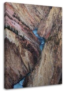 Obraz na plátně Řeka Hory Příroda - 40x60 cm