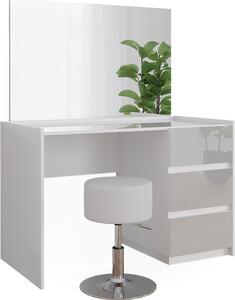 Toaletní stolek Vicco Marla Bílá vysoký lesk 120 cm se zrcadlem a stoličkou, Model 51987