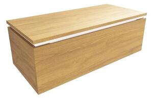 Koupelnová skříňka s krycí deskou SAT Feel 100x30x46 cm medový dub mat SATFEEL100DMDBEZ