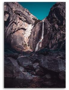 Obraz na plátně Vodopád Skály Příroda - 40x60 cm