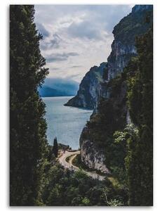 Obraz na plátně Krajina jezerních hor - 40x60 cm