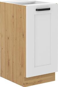 Kondela Dolní kuchyňská skříňka Lula 40D 1F BB - bílá / dub artisan