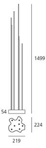 Artemide Venkovní sloupek Reeds, 8 W, IP68
