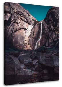 Obraz na plátně Vodopád Skály Příroda - 40x60 cm