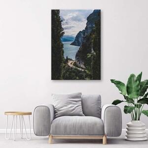 Obraz na plátně Krajina jezerních hor - 40x60 cm