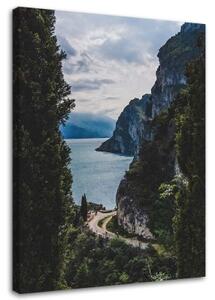 Obraz na plátně Krajina jezerních hor - 60x90 cm