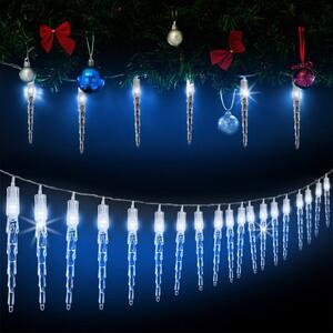 Goleto Vánoční LED řetěz rampouchy 8 m | modrá 80 LED