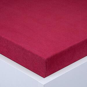 Napínací prostěradlo froté EXCLUSIVE vínové 90 x 200 cm