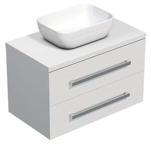 Koupelnová skříňka s krycí deskou SAT Cube Way 80x53x46 cm bílá lesk CUBE46803BI45
