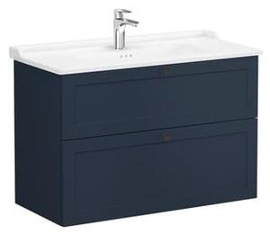 Koupelnová skříňka s umyvadlem VitrA Root 100x67x46 cm modrá mat ROOTC100BINTC