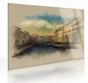 Skleněný obraz - Řeka Moyka, Petrohrad, Rusko (70x50 cm)