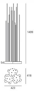 Artemide Venkovní sloupek Reeds Triple, 22 W, IP67