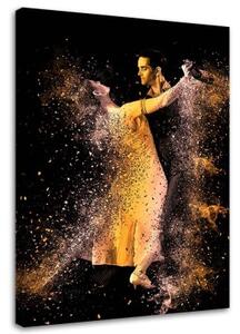 Obraz na plátně Pár tančící zlato - 70x100 cm