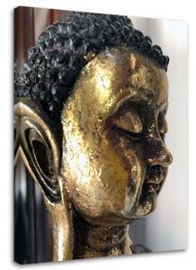 Obraz na plátně Golden Buddha Zen Spa - 70x100 cm