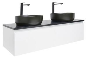 Koupelnová skříňka s krycí deskou SAT B-WAY 119x30x45 cm bílá lesk BWAY120WTKUB