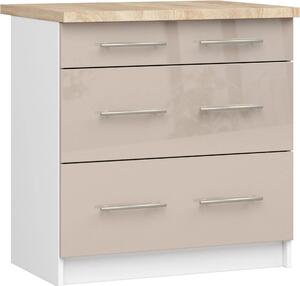 AKORD Furniture Factory KS0POLIBIACAPPOL3S015, Bílá, 16 mm, 3 zásuvka/zásuvek, 460 mm, 800 mm, 850 mm