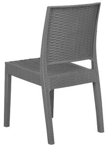 Sada 2 šedých zahradních židlí FOSSANO