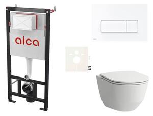 Cenově zvýhodněný závěsný WC set Alca do lehkých stěn / předstěnová montáž + WC Laufen SIKOASL7