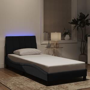 Rám postele s LED osvětlením bez matrace Hanko černý 80 x 200 cm samet 3213747