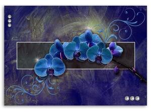 Obraz na plátně Orchidej Květina Modrá - 90x60 cm