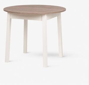 Stima Stůl LUCKY s černou/bílou podnoží Průměr 90 cm pevný dub lanýž bílá