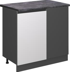 Rohová skříňka Vicco R-Line Bílá 86 cm , PD Antracit, Model 46423