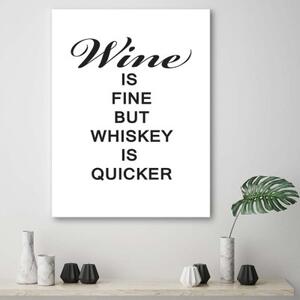Obraz na plátně Whisky Víno výroky - 40x60 cm