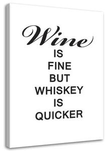 Obraz na plátně Whisky Víno výroky - 40x60 cm