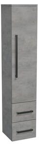 Koupelnová skříňka vysoká SAT Cube Way 35x163x33 cm beton CUBE3CHV35BE