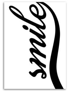 Obraz na plátně Písmo Smile Typografie - 40x60 cm