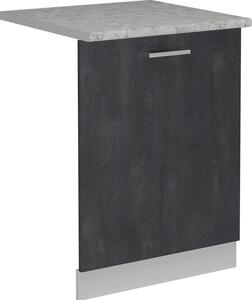 Čelní panel myčky Vicco R-Line Černý beton 60 cm s pracovní deskou, Model 55090