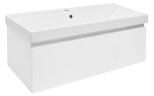 Koupelnová skříňka s umyvadlem SAT B-WAY 99x30x45 cm bílá lesk BWAY100WU1