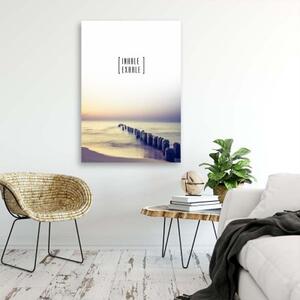 Obraz na plátně Pláž Breakwater Sea - 60x90 cm